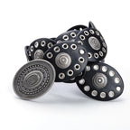 Cowgirl cowboy oco oval pu ilhópunk desempenho cintos femininos cintura retro decorar acessório cinto em roupas coa