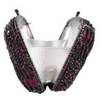 Boutique de fgg roxo cristal noite sacos embreagem feminino formal festa folha strass bolsas nupcial casamento minaudiere bolsa