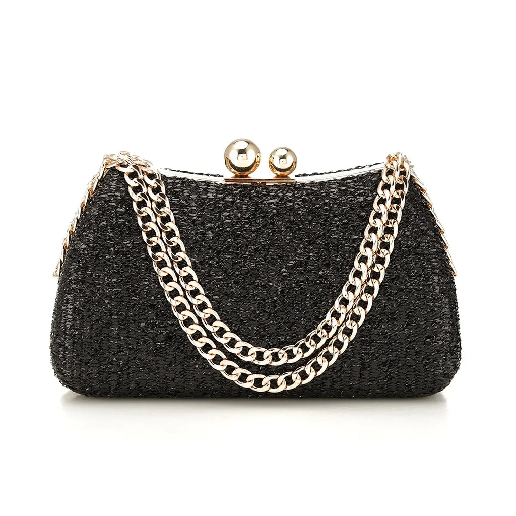 Bolsa de noite versátil, bolsa de jantar, ombro único, crossbody, com bolso para telefone, forro de nylon, formato de travesseiro exterior pu