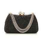 Bolsa de noite versátil, bolsa de jantar, ombro único, crossbody, com bolso para telefone, forro de nylon, formato de travesseiro exterior pu