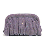 Glamourosa bolsa de noite com pérolas e strass para mulheres |   Embreagem elegante para performance em palco |   Bolsa brilhante para festa de casamento e baile 