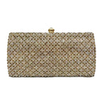 Bolsa de noite de cristal artesanal Bolsas de noite de embreagem de cristal dourado