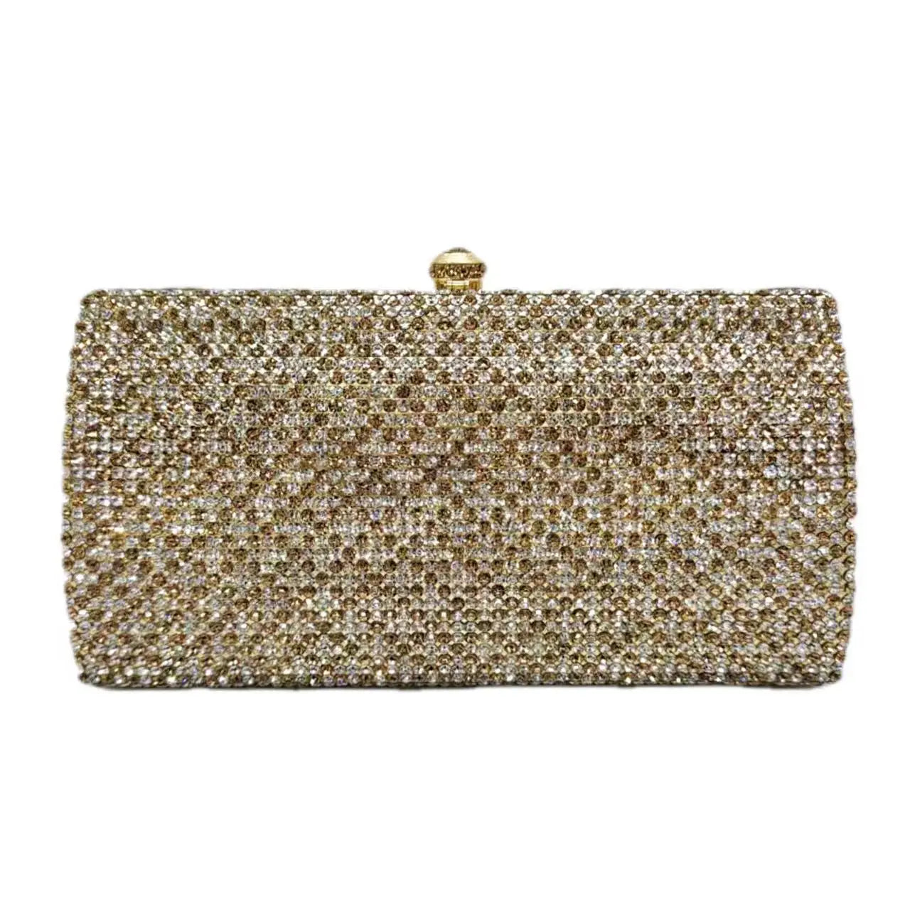 Bolsa de noite de cristal artesanal Bolsas de noite de embreagem de cristal dourado