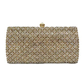 Bolsa de noite de cristal artesanal Bolsas de noite de embreagem de cristal dourado
