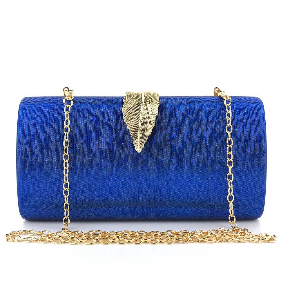 Bolsa Clutch Elegante para Noite, Bolsa de Mão Feminina com Corrente para Vestido, Casamento, Banquete, Bolsa Rígida de Couro...