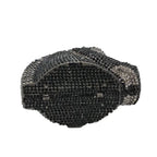 Boutique de fgg cabeça de cavalo dourado feminino cristal noite bolsa e bolsa festa casamento minaudiere animal strass saco embreagem