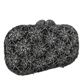 Boutique de fgg flor cristal bolsas de embreagem para mulheres elegantes, sacos de noite de strass floral, bolsa dura minaudiere