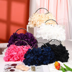 Flor noite bolsa de embreagem estilo doce floral casamento romântico nupcial bolsa alça metal banquete jantar vestido sacos com corrente
