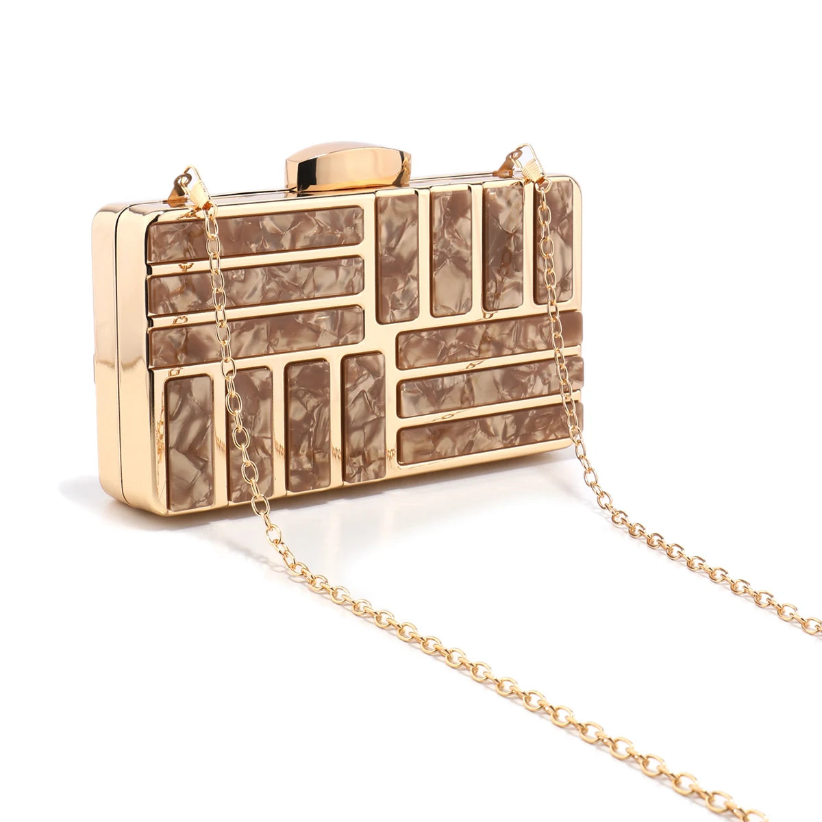 Clutch Metalizada Madrepérola