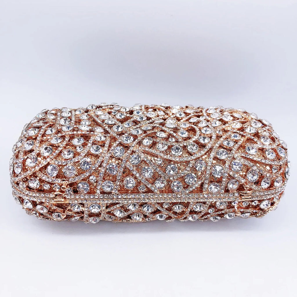 Mulheres oco para fora diamante saco de noite festa de casamento banquete saco de embreagem de cristal strass vestido saco de luxo designer bolsas