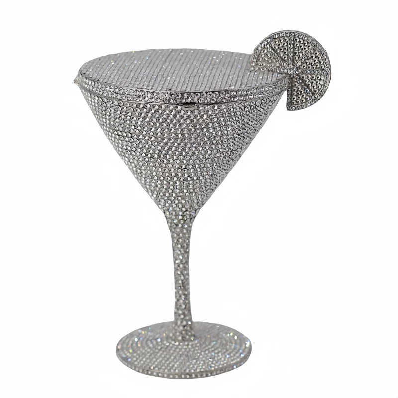 Martin cocktail copo diamante saco de noite nova chegada cristal nupcial bolsa jantar garras feminino bolsa cristal strass sacos