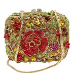 Xiyuan rosa pedra minaudiere strass embreagem cristal bolsa de noite para mulheres festa baile saco nupcial garras bolsa casamento