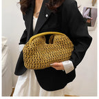 Novo verão saco de praia para as mulheres saco de embreagem luxo designer sacos de palha tote bolsa moda tecido rattan sacos feminino bolsa de viagem