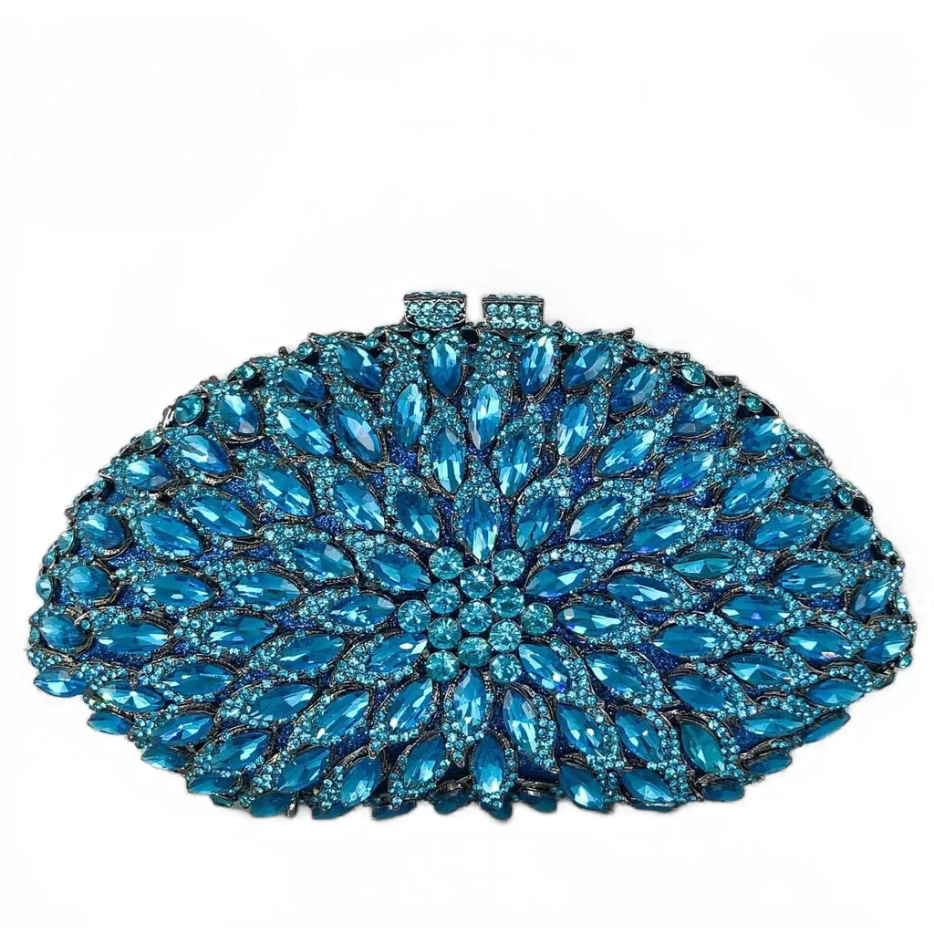 Clutch Cristal Azzurra Ciano