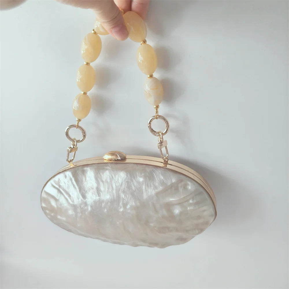 Pro nude concha festa de casamento pequenas bolsas verão praia bolsas ombro bolsa feminina acrílico escudo saco bonito noite saco embreagem