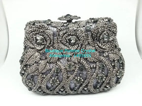 Boutique de fgg elegante feminino flor bolsas de noite cristal bolsa embreagem formal festa casamento nupcial strass bolsa embreagem