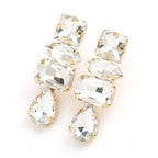 Moda personalidade menina strass gota de água balançar brincos feminino elegante temperamento jóias acessórios