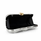 Nova Bolsa Feminina de Ombro e Transversal, Formato Concha Oval, com Fecho de Aba, em Plástico Prateado, para Festa, Noite e Praia, tipo Clutch