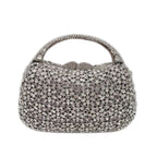 Mulheres strass alça superior bolsas pedras saco de noite minaudiere casamento embreagem nupcial tote senhoras corrente metal bolsa