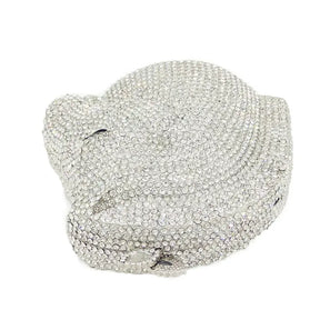 Boutique de fgg cabeça de cavalo dourado feminino cristal noite bolsa e bolsa festa casamento minaudiere animal strass saco embreagem