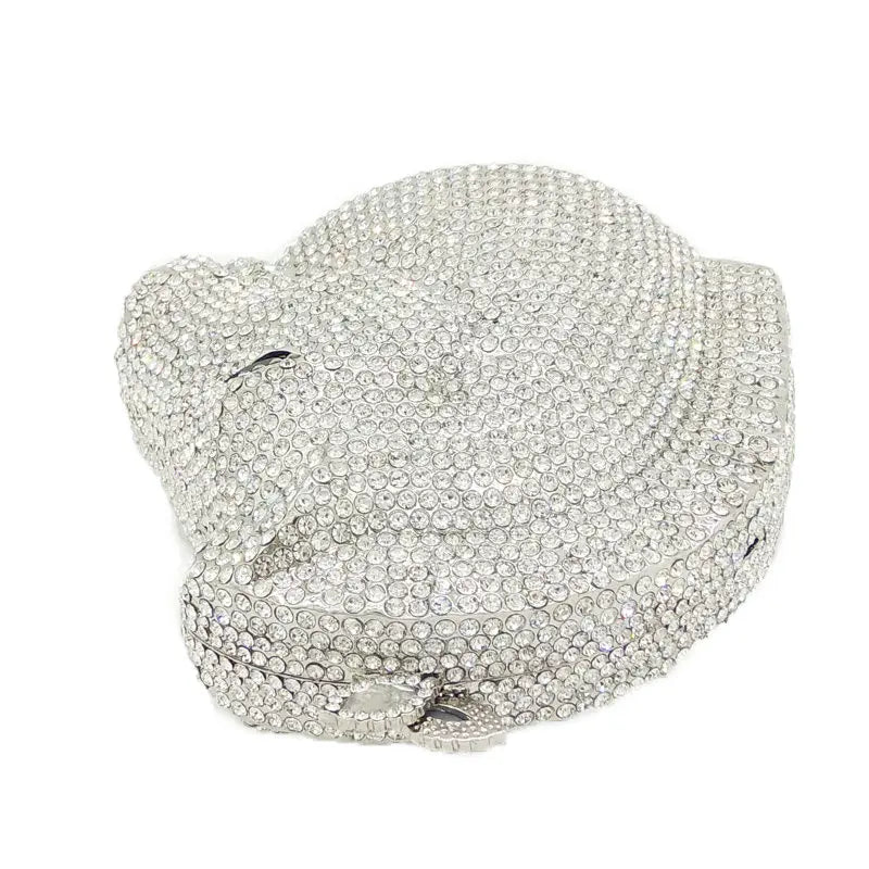 Boutique de fgg cabeça de cavalo dourado feminino cristal noite bolsa e bolsa festa casamento minaudiere animal strass saco embreagem