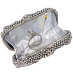Boutique de fgg halloween crânio mãos mulheres cristal noite bolsas festa baile strass bolsa embreagem casamento minaudiere saco