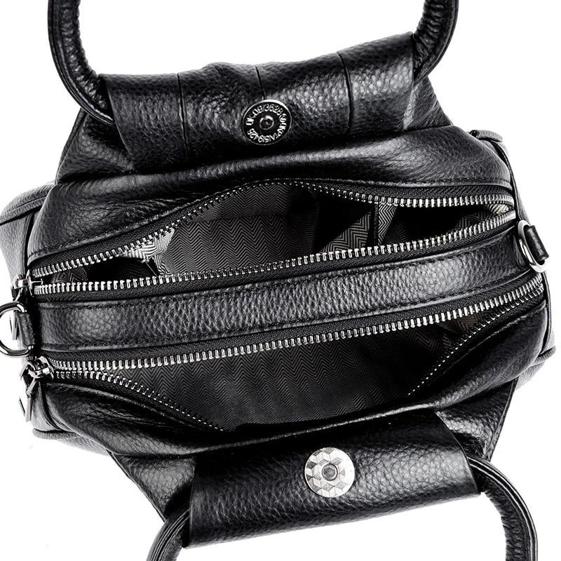 Designer de couro genuíno bolsa feminina moda ombro saco do mensageiro luxo macio mensageiro sac feminino bolsa senhoras tote