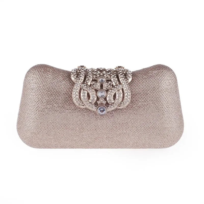 Bolsa de mão feminina embutida com diamante, concha dura, bolsa de noite, ombro, crossbody, corrente, maquiagem, couro pu, compartimento interior