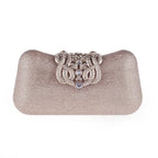 Bolsa de mão feminina embutida com diamante, concha dura, bolsa de noite, ombro, crossbody, corrente, maquiagem, couro pu, compartimento interior