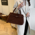bolsa feminina bolsa grife luxo bolsa feminina elegante Veludo grande sacos de alça superior para as mulheres 2024 inverno mais recente designer bolsas luxo cor pura grande capacidade shopper totes feminino