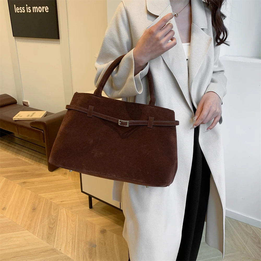 bolsa feminina bolsa grife luxo bolsa feminina elegante Veludo grande sacos de alça superior para as mulheres 2024 inverno mais recente designer bolsas luxo cor pura grande capacidade shopper totes feminino