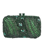 Boutique de fgg roxo cristal noite sacos embreagem feminino formal festa folha strass bolsas nupcial casamento minaudiere bolsa