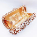 Mulheres oco para fora diamante saco de noite festa de casamento banquete saco de embreagem de cristal strass vestido saco de luxo designer bolsas