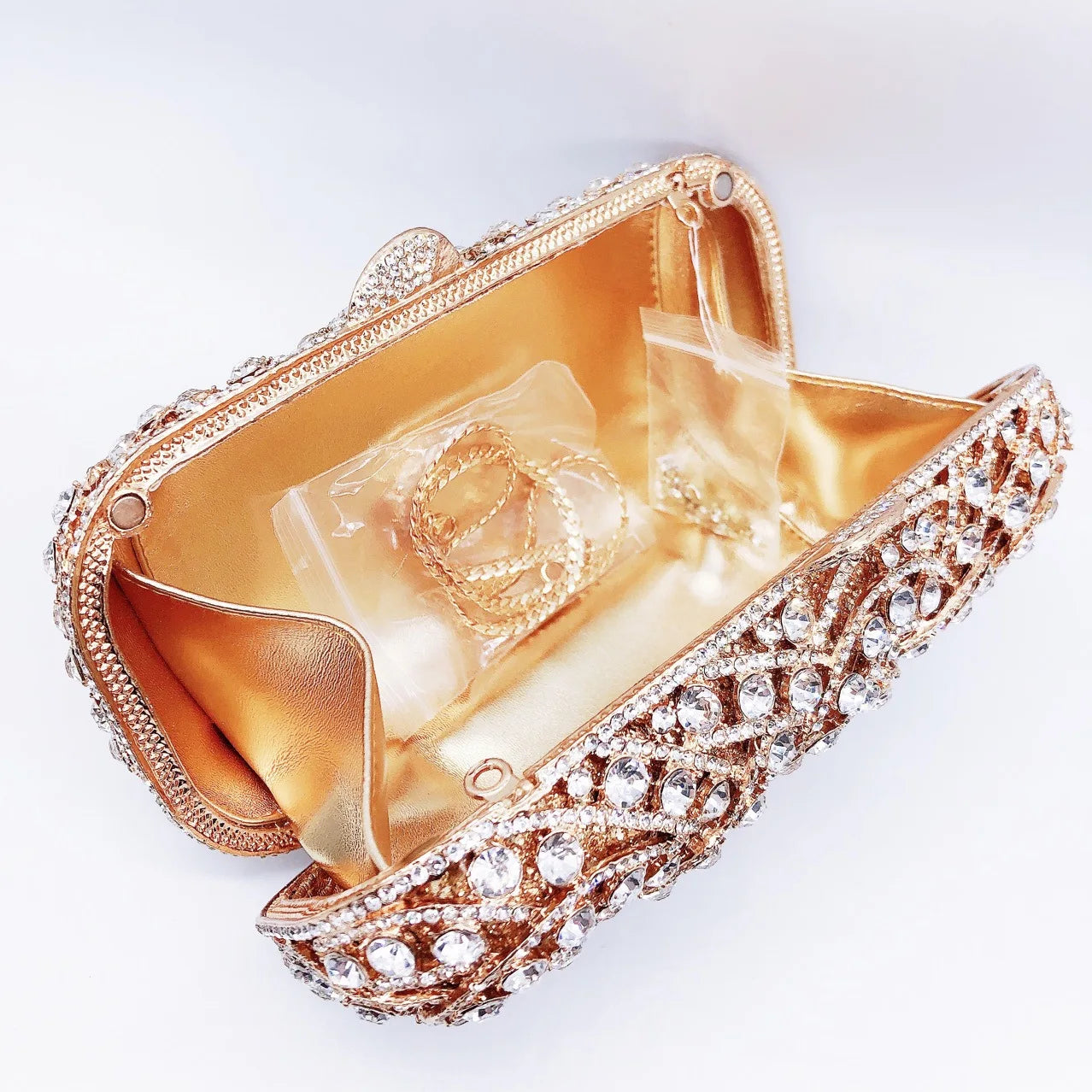 Mulheres oco para fora diamante saco de noite festa de casamento banquete saco de embreagem de cristal strass vestido saco de luxo designer bolsas