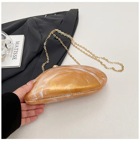 Bolsa de mão de noite acrílica em formato irregular, bolsa de mão luxuosa brilhante para mulheres, bolsa para vestido de festa de coquetel