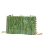Moda na moda padrão de mármore acrílico saco de noite feminino crossbody bolsa de ombro único material duro da china continental