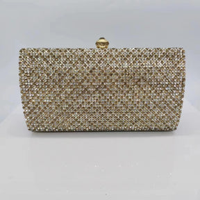 Bolsa de noite de cristal artesanal Bolsas de noite de embreagem de cristal dourado