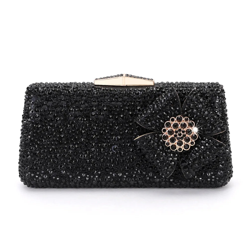 7 cores floral casamento nupcial jantar noite saco mulher flor cristal cocktail gala bolsa lady prom party diamante senhora bolsa