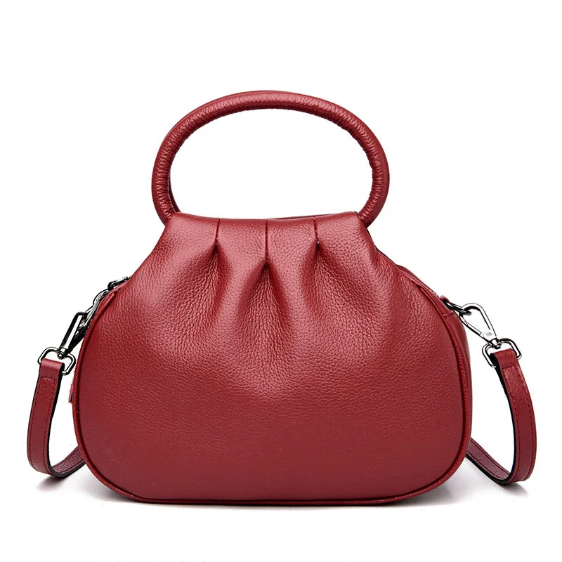 Designer de couro genuíno bolsa feminina moda ombro saco do mensageiro luxo macio mensageiro sac feminino bolsa senhoras tote