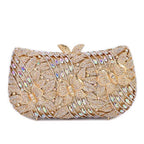 Oco para fora das mulheres saco de noite ouro cristal banquete bolsa luxo diamante embreagem bolsa casamento noiva sacos elegante jantar saco