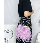 Bolsas de luxo para mulheres, bolsa de embreagem noturna, bolsa de ombro, corrente de pérolas, bolsa de casamento designer 12 cores