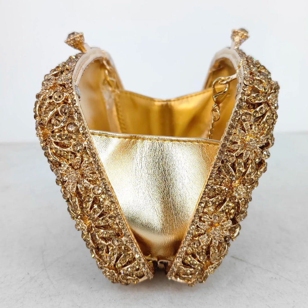 Boutique de fgg crisântemo flor sacos de noite e embraiagens feminino cristal embreagem festa casamento strass bolsas bolsas
