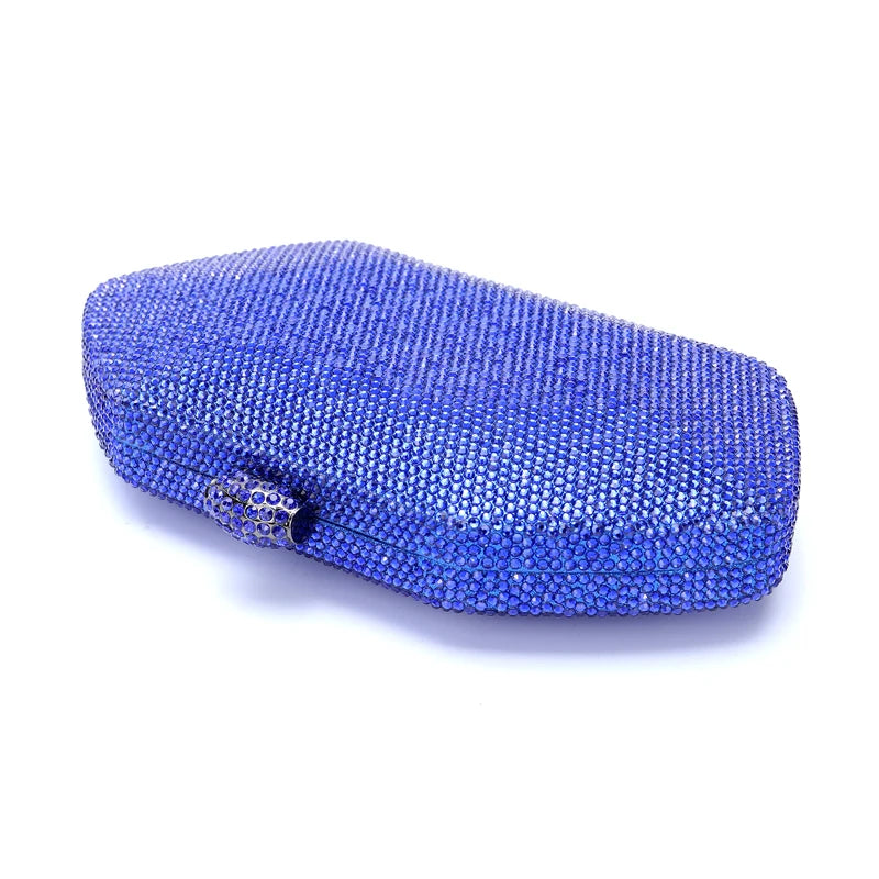 Mulheres vermelho/azul/rosa pedras sacos de noite strass pequeno dia embreagem bolsa ombro corrente festa casamento bolsas para bolsa feminina