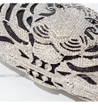 Três-d cabeça de tigre cristal noite sacos de embreagem para festa de casamento metal strass novidade bolsas e bolsas designer de luxo