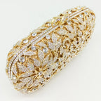 Boutique de fgg elegante flor feminina cristal sacos de noite e garras senhoras festa de casamento jantar bolsas de embreagem nupcial