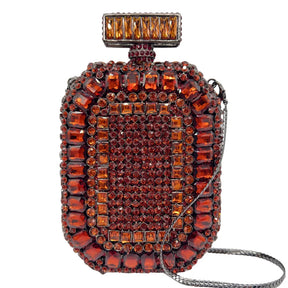 Azul/ouro garrafa de vidro cristal saco noite caixa perfume diamante feminino bolsas casamento nupcial strass embreagem senhora festa bolsa