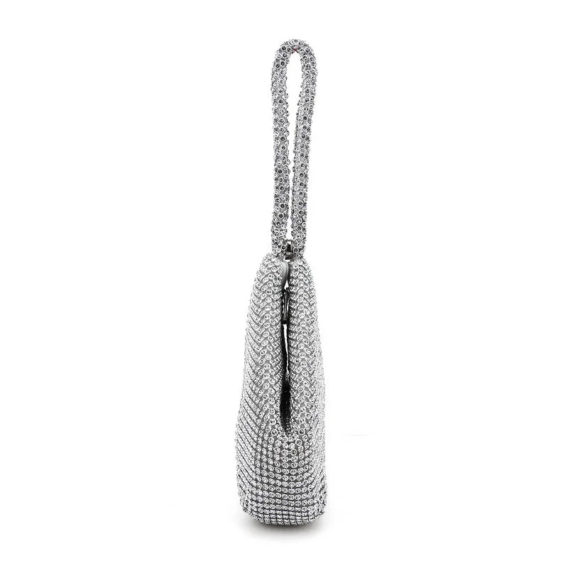 Strass macios pequenos sacos de noite diamantes dia embreagem zíper bolso bolsa de dinheiro com preto ouro prata sacos