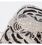 Três-d cabeça de tigre cristal noite sacos de embreagem para festa de casamento metal strass novidade bolsas e bolsas designer de luxo