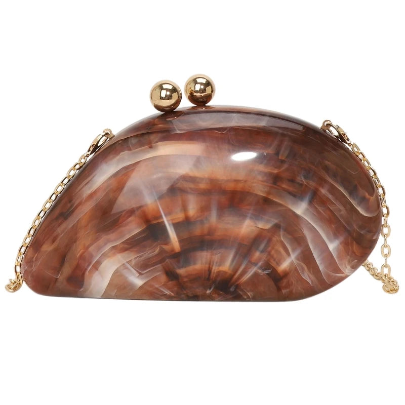 Bolsa de mão de noite acrílica em formato irregular, bolsa de mão luxuosa brilhante para mulheres, bolsa para vestido de festa de coquetel