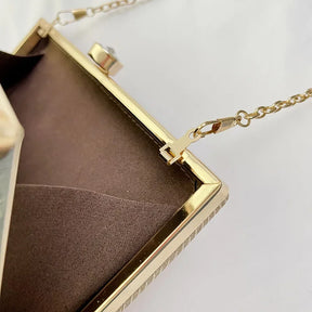 Elegante jantar saco de embreagem bolsa de ombro feminino brilhante grampo de cabelo pequena caixa de maquiagem nova 2025 tendência da moda